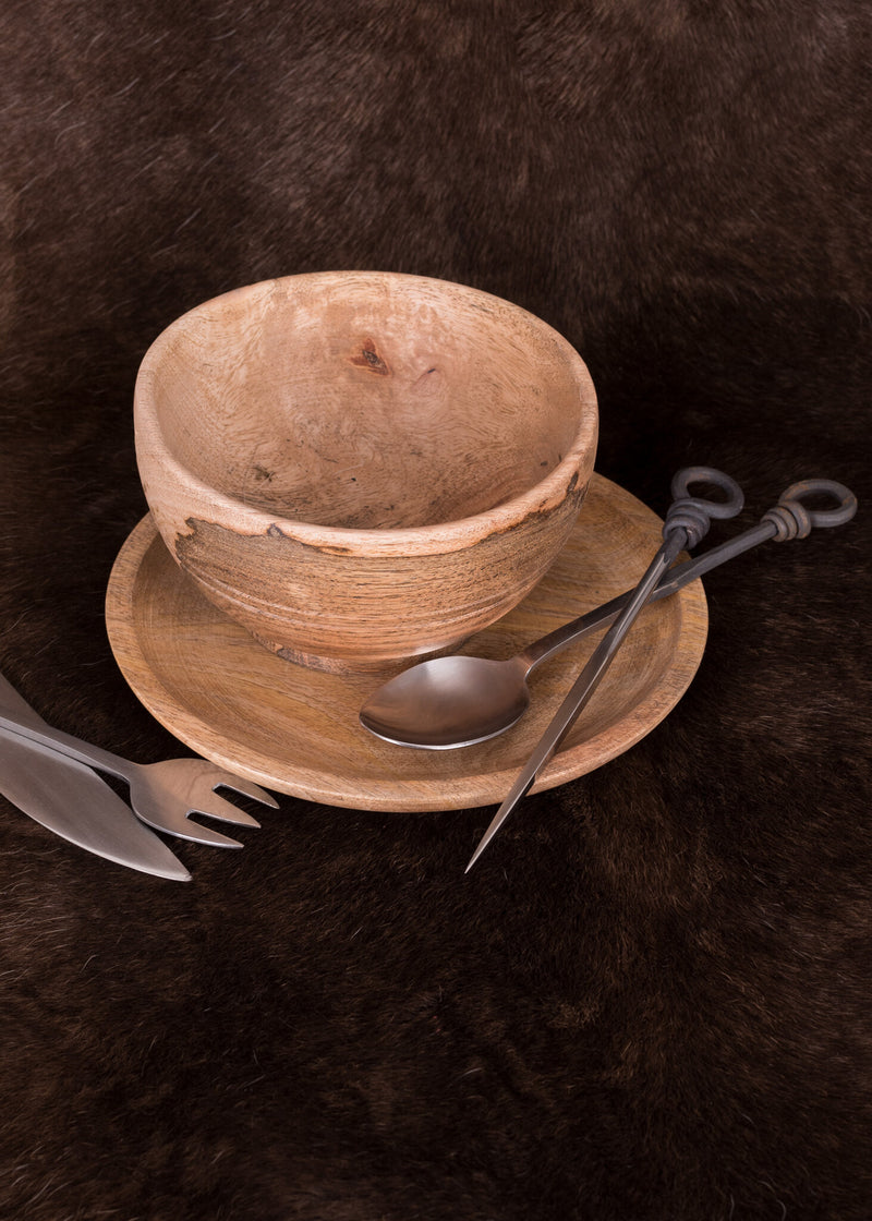 Średniowieczny zestaw sztućców, stal nierdzewna