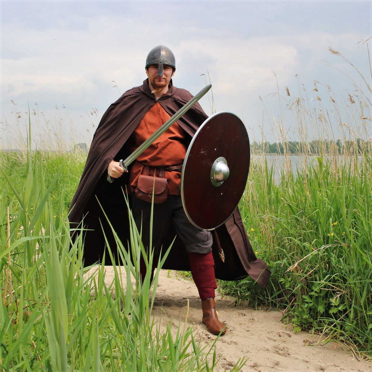 Bomullsmantel, mörkbrun