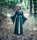 Kleid Ivy, grün-weiß