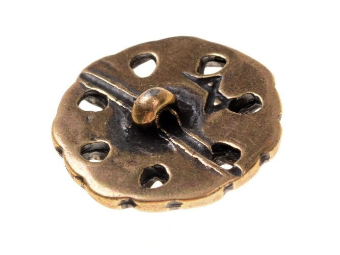 Early medieval buttons, set of 5 pieces, brass