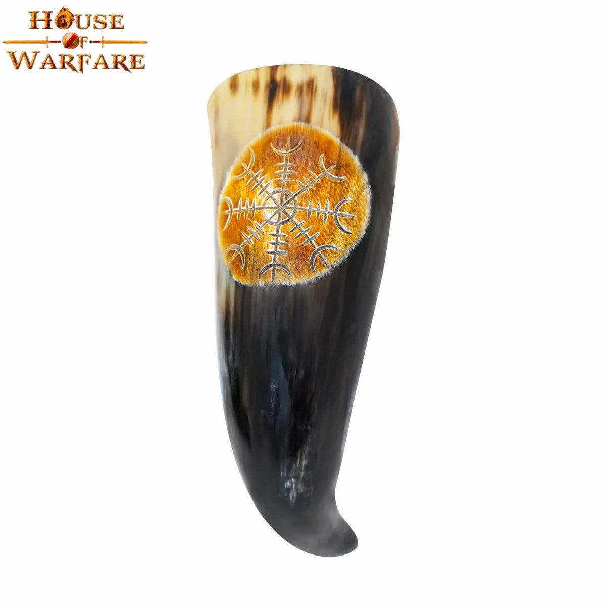 Corne à boire gravée Vegvisir avec relief, 300–500 ml