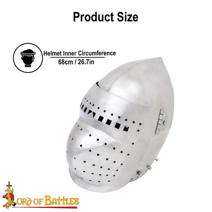 Battle-ready bascinet, 2 mm (battle-ready)
