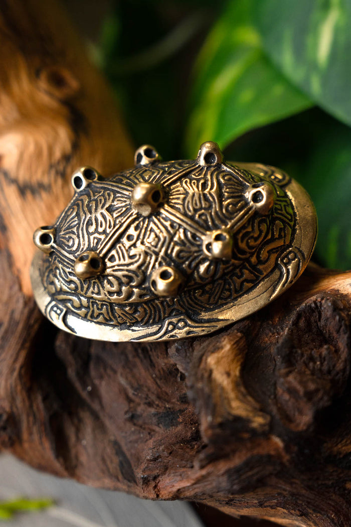 Viking schildpad broche Dublin, brons, prijs per stuk