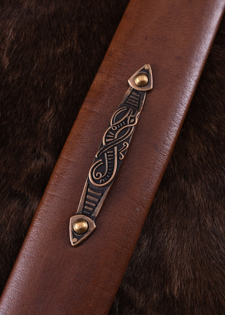 Espada vikinga de la isla de Eigg, empuñadura de cuero, semi-afilada