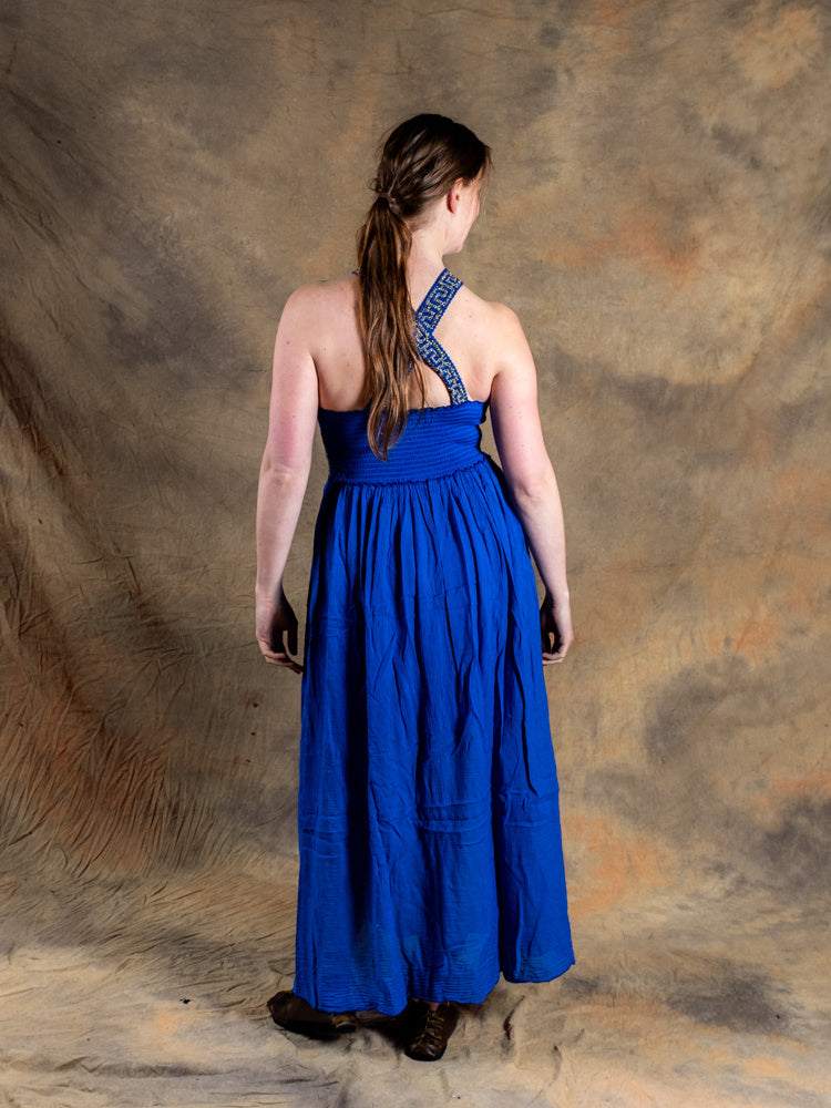 Gudinneklänning Persefone, kungligt blå