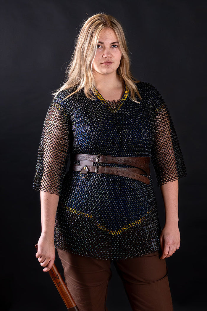 Haubergeon, czarny, nienitowany, 8 mm