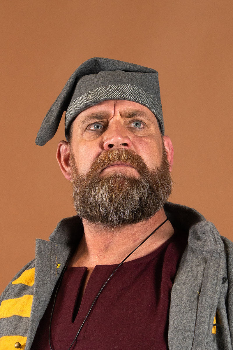 Vikingehue Toki, grå, uldblanding