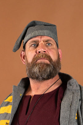 Viking muts Toki, grijs, wolmix