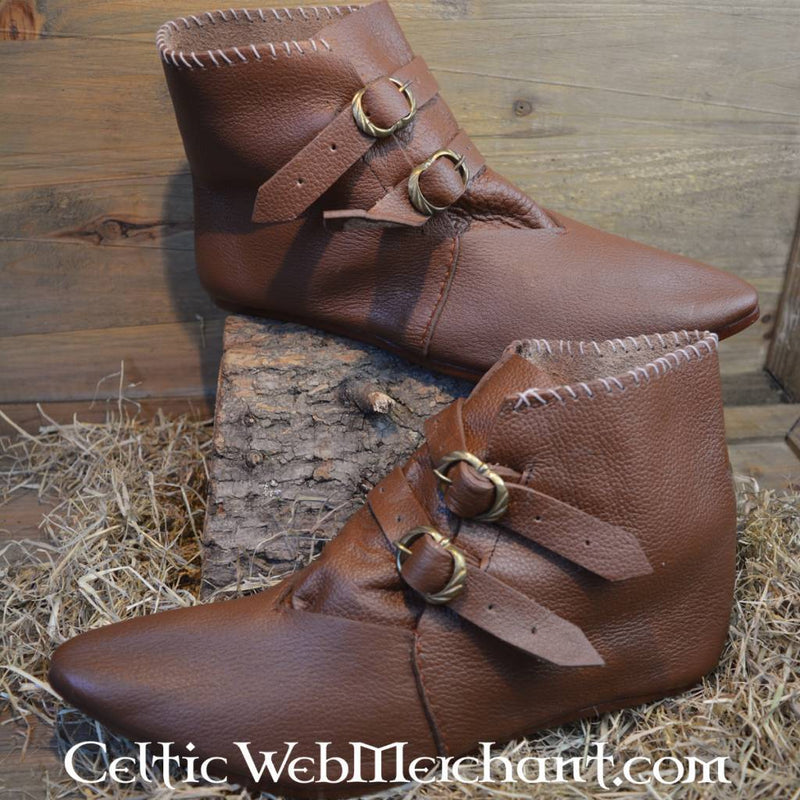 Buty typu punters (1200–1400), brązowe