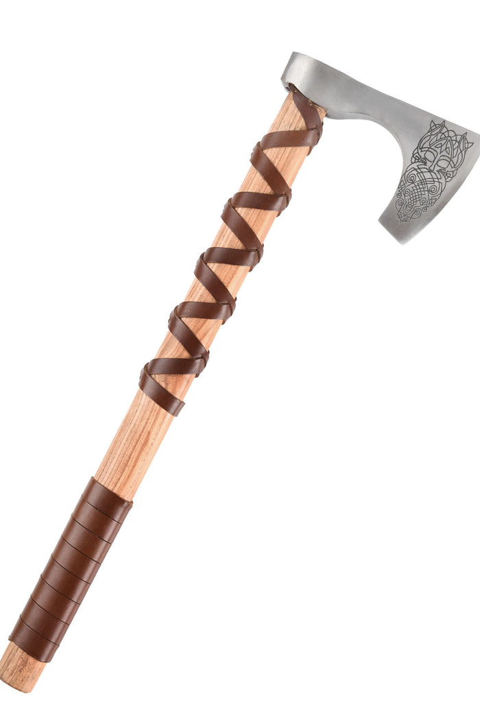 Wikinger Bartaxt, Typ C, graviert, halb scharf