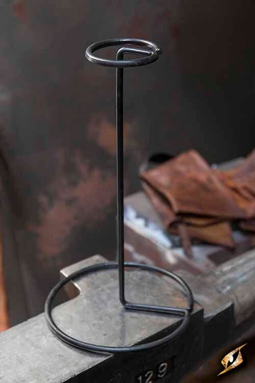 Metallställning, hjälm, svart