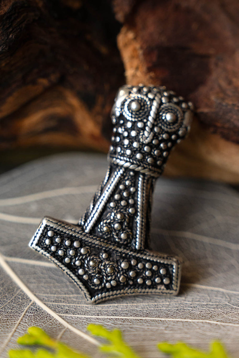 Thor's hammer of Oland, silvered bronze