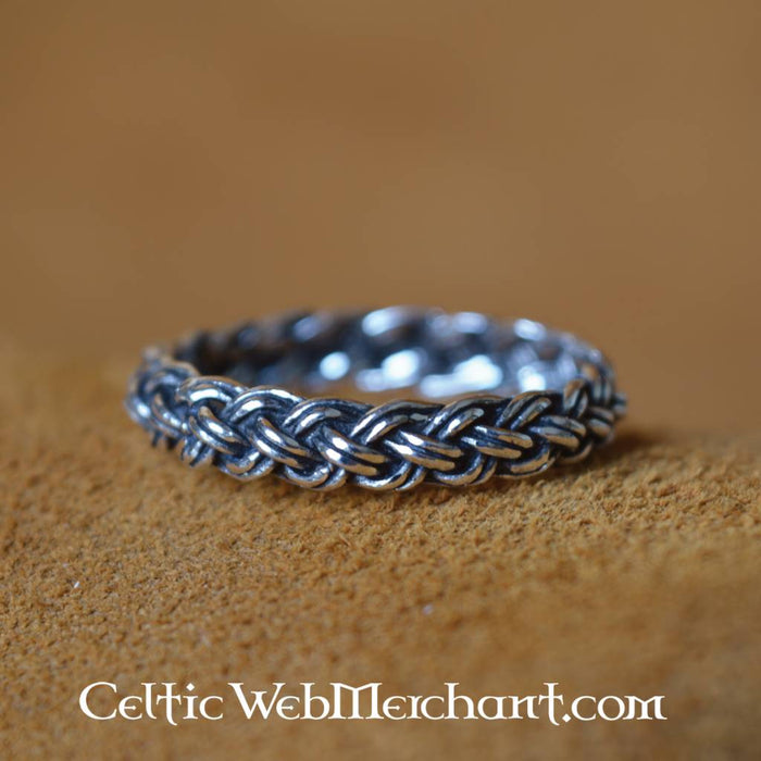 Vikingring met knoopmotief, sterling zilver