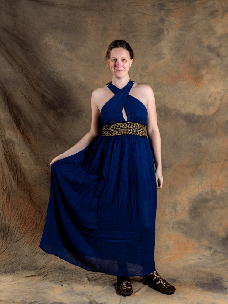 Göttinnenkleid Persephone, nachtblau
