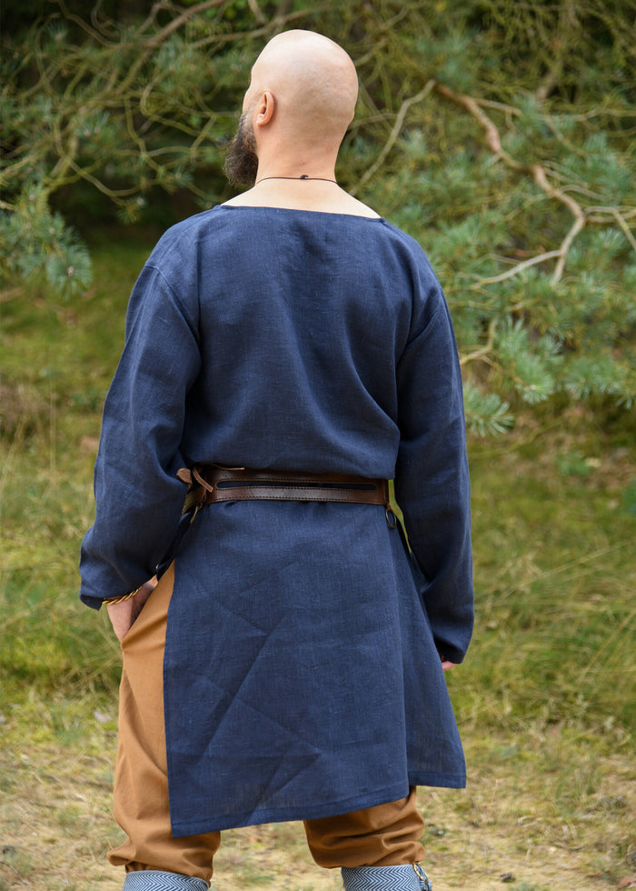 Middeleeuwse linnen tuniek, blauw