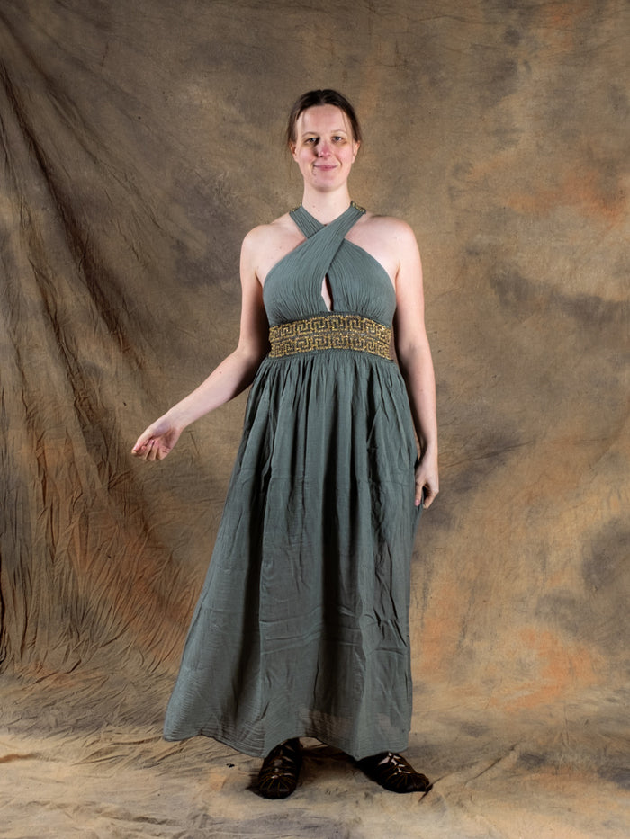 Goddess Dress Persephone, nature green