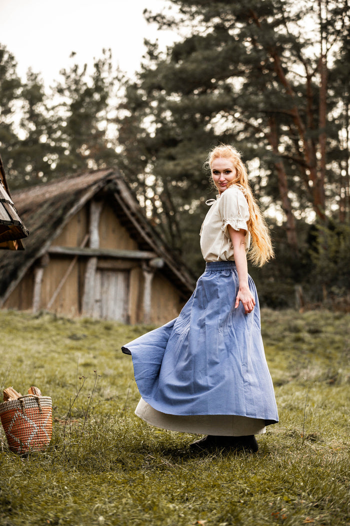 Middelaldernederdel Elise, blå