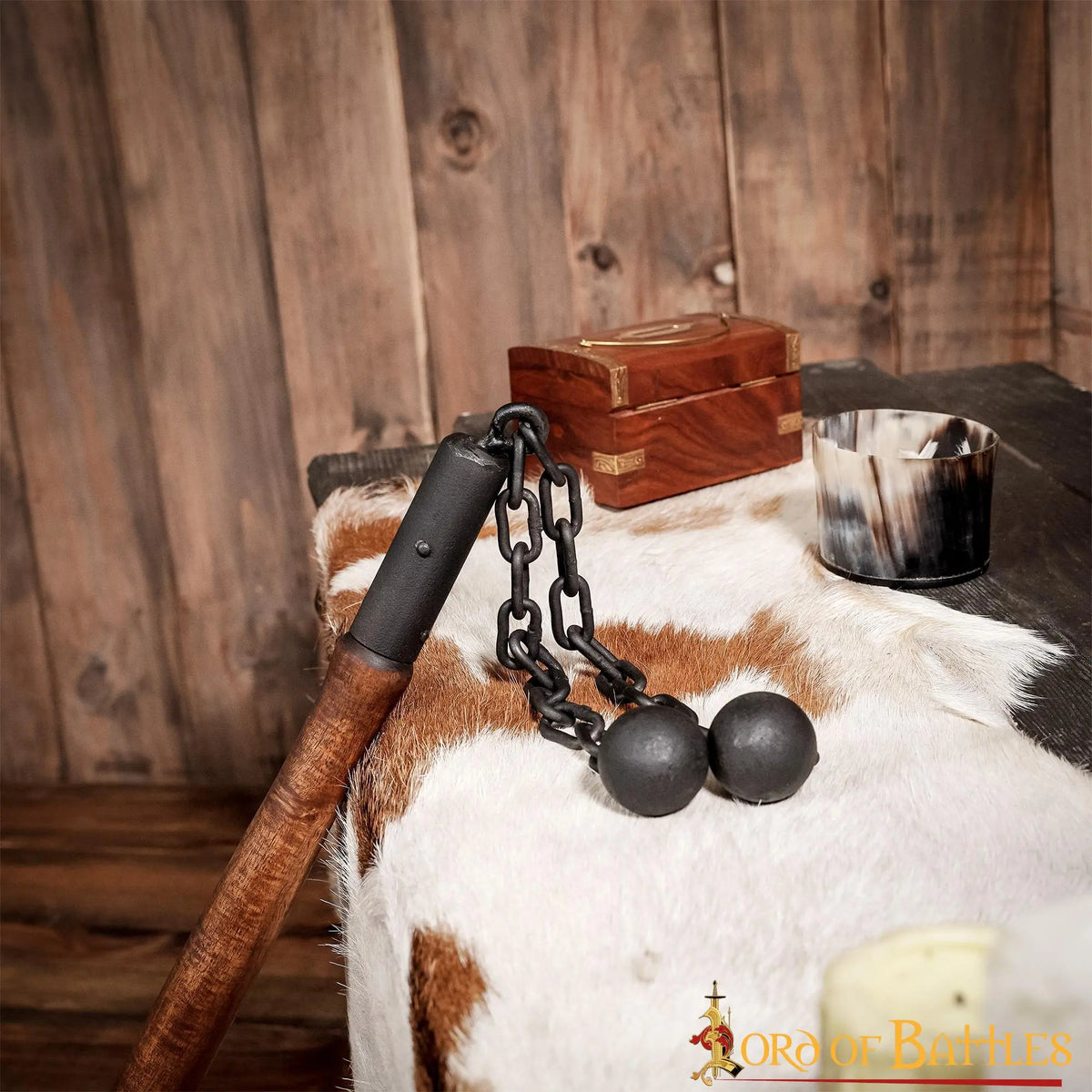 Dubbele middeleeuwse strijdvlegel