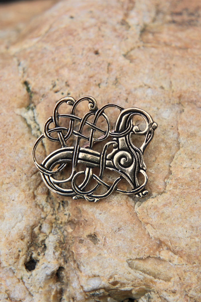 Viking brooch Lindholm Hoeje, bronze