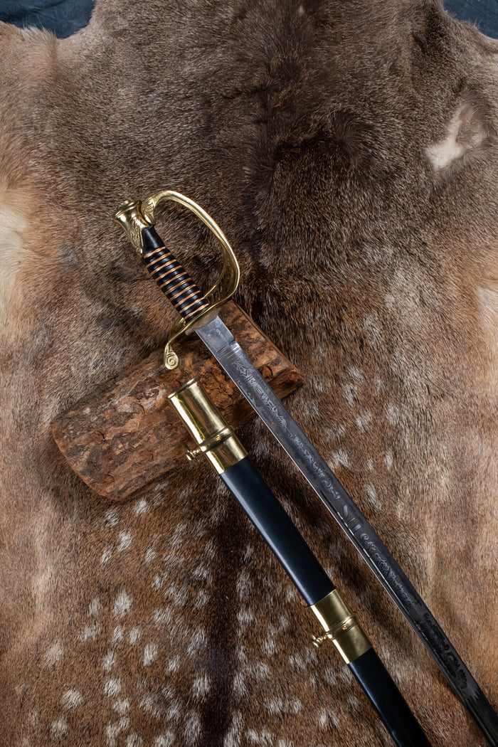 Sable modelo 1850 de oficiales de estado mayor y campo de EE. UU., semi-afilado