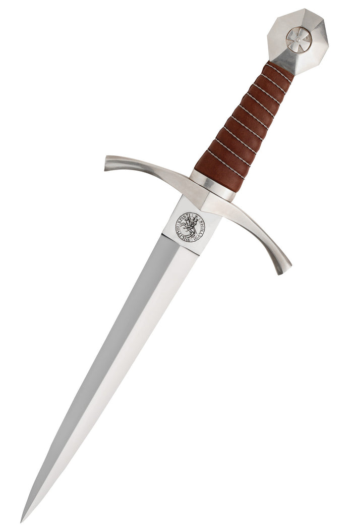 Pugnale medievale con sigillo templare, semi-affilato