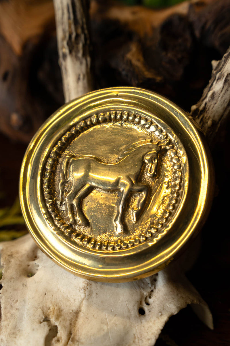 Phalera romana caballo, color dorado