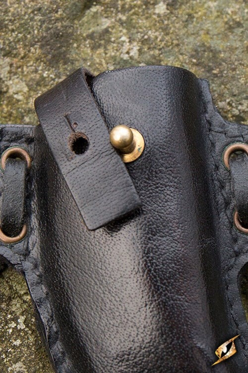 LARP Filiermesser mit Halter, schwarz