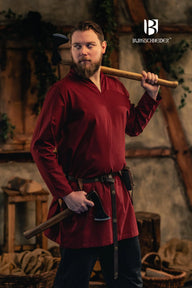 Túnica Viking Ekwin, vermelha