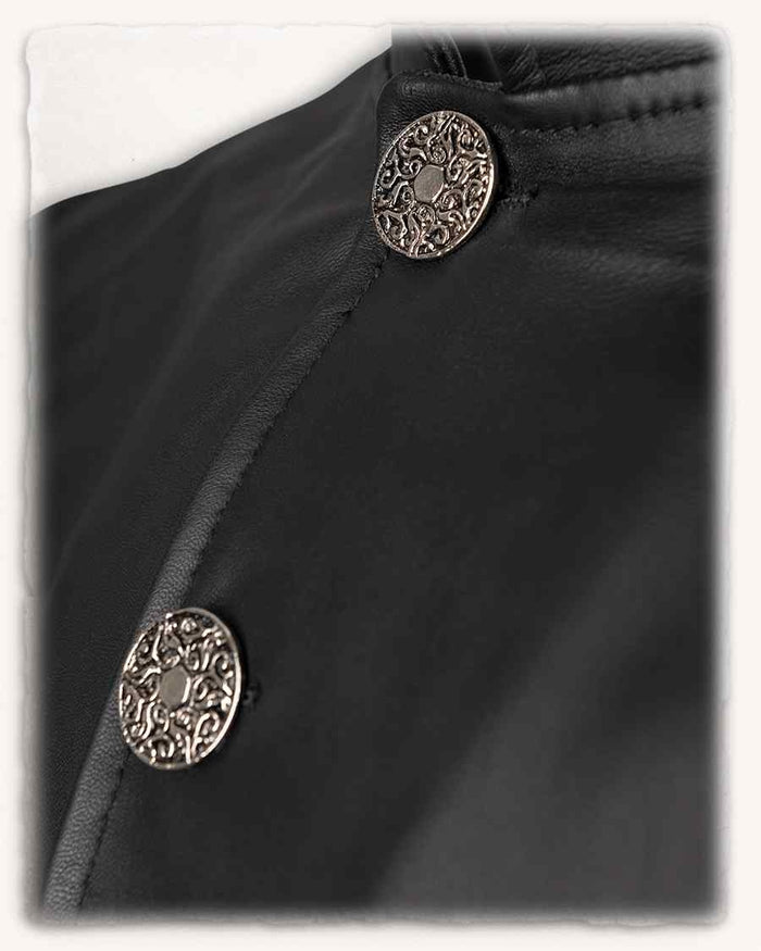 Leren vest Tilly, 16e - 17e eeuws, zwart