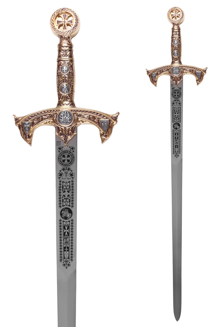 Spada templare, semi-affilata