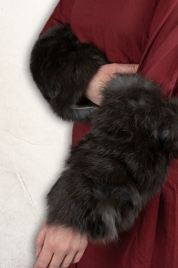 Fur vambrace Floki, fur, black
