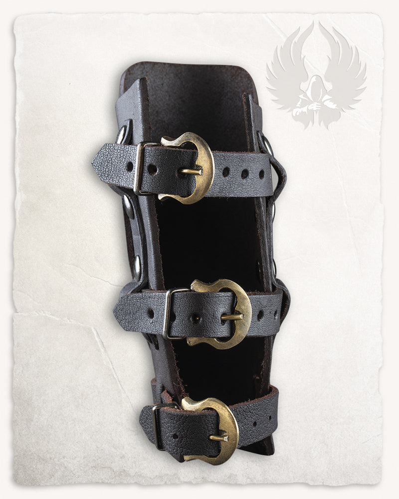 Bracer Geralt for vials, forearm guard, black, left