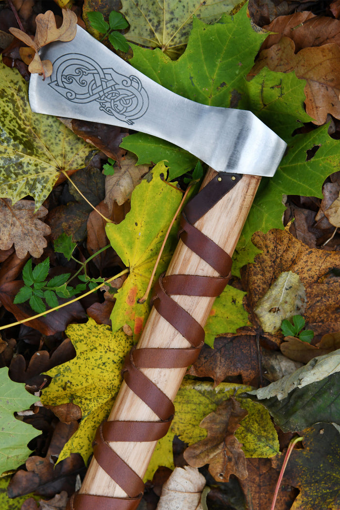 Viking axe, type A, engraved, semi-sharp