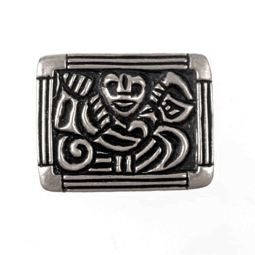 Herraje de cinturón vikingo Adelsö, plateado