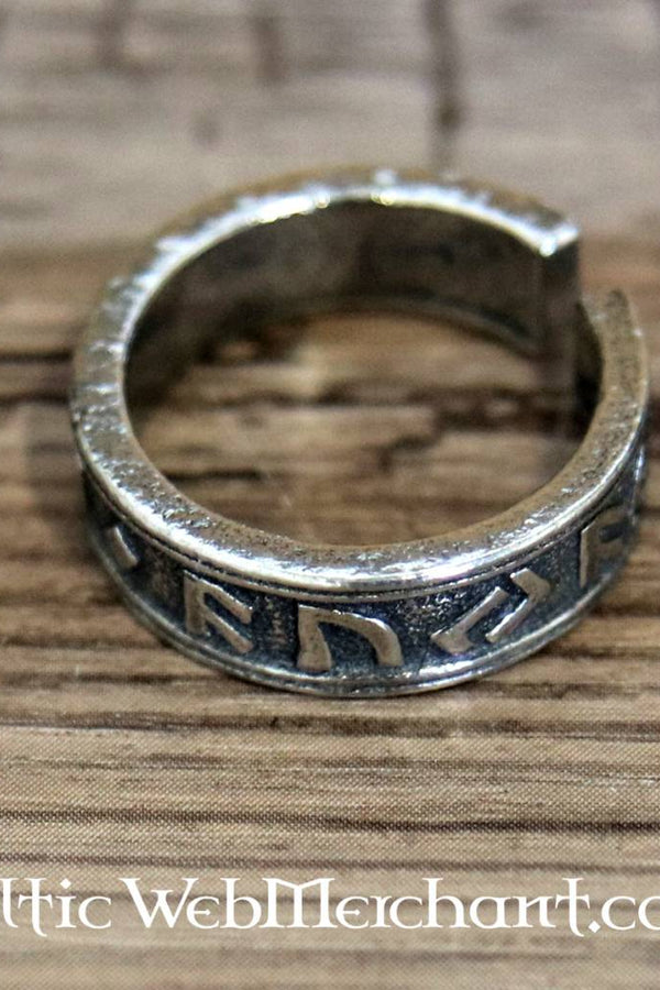 Rune ring, pewter