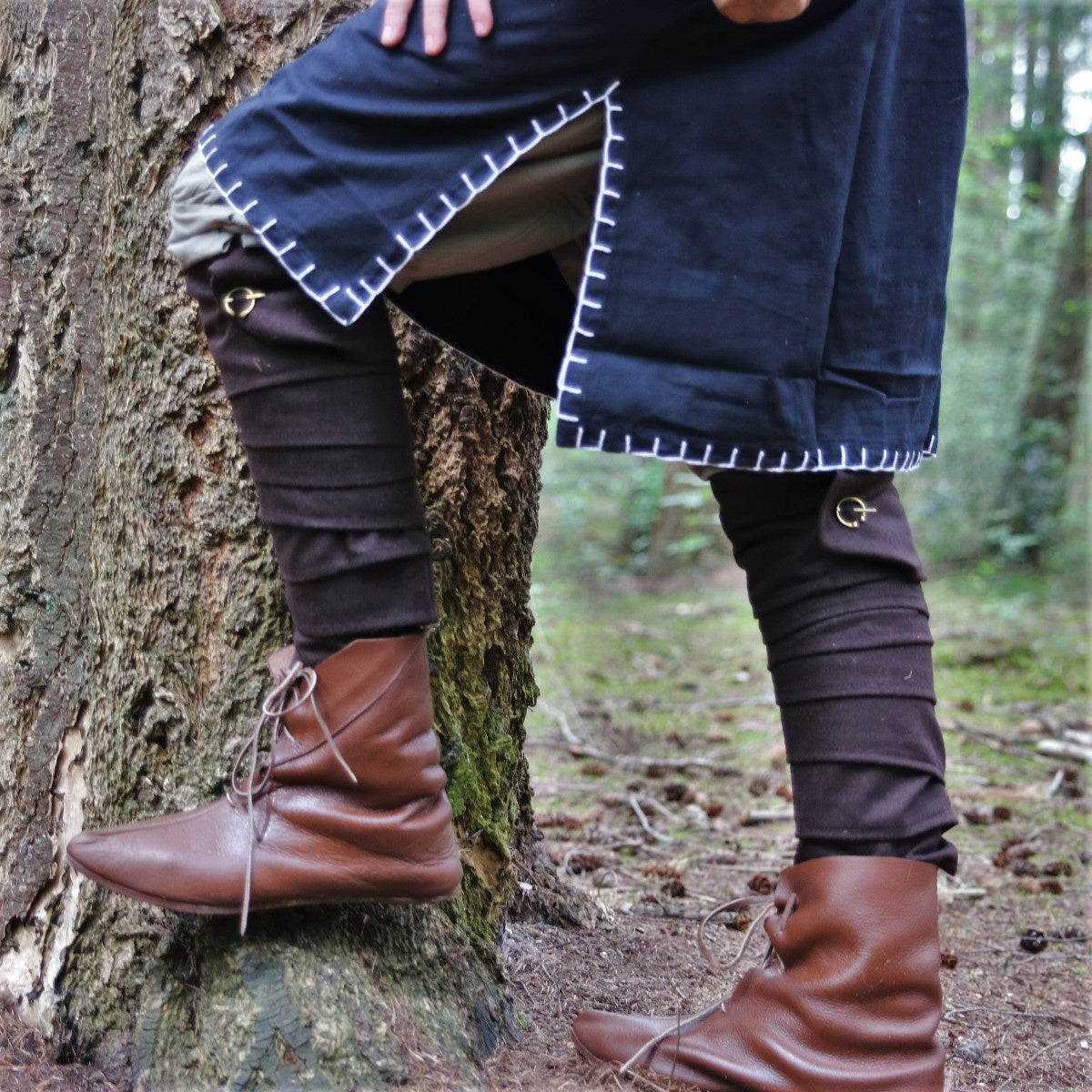 Tunika med autentisk fåll, svart