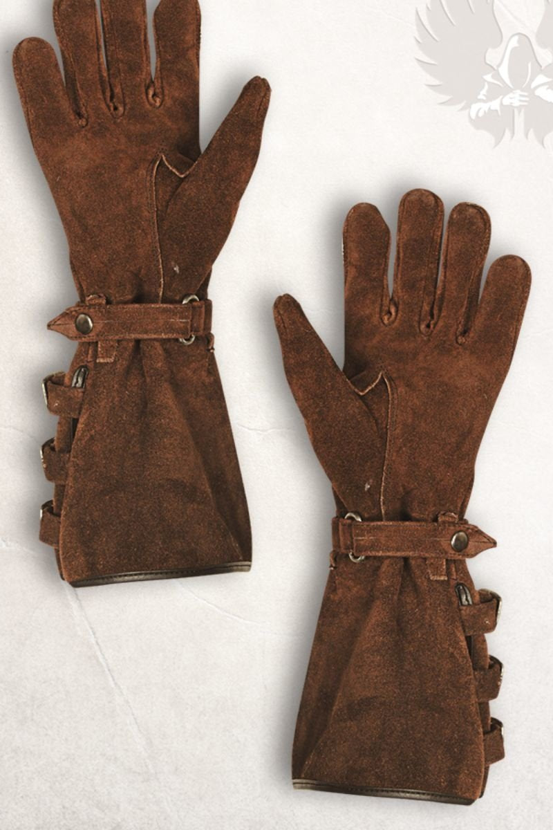 Gants en cuir Kandor, marron clair