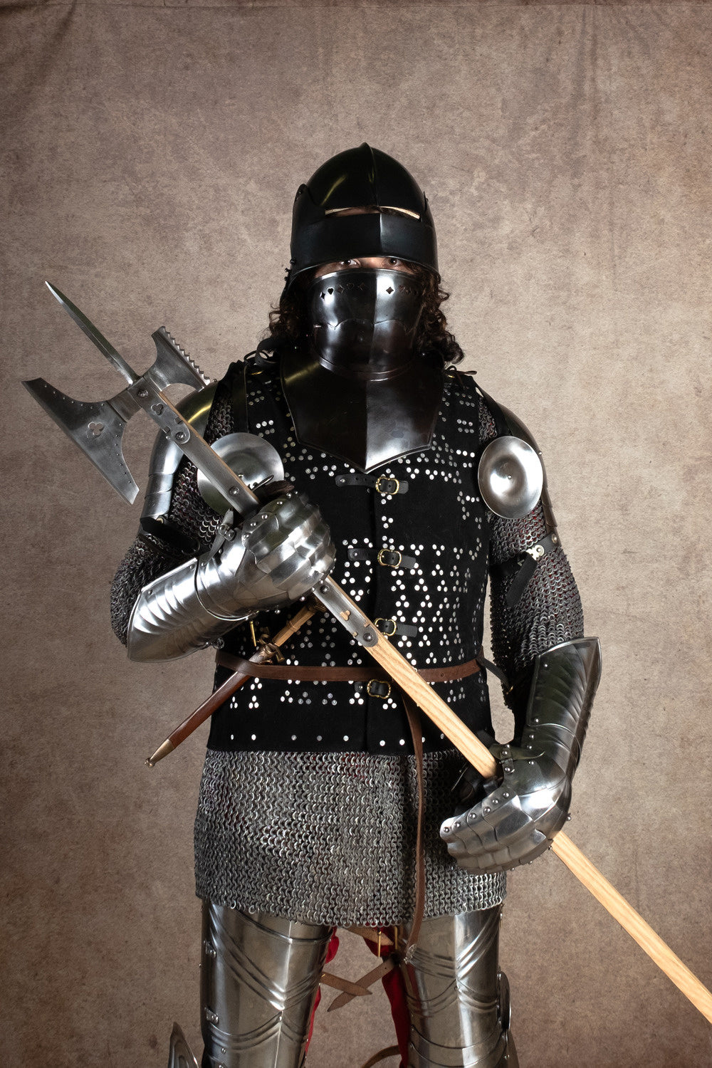 15. århundredes sallet, sort, 1,6 mm