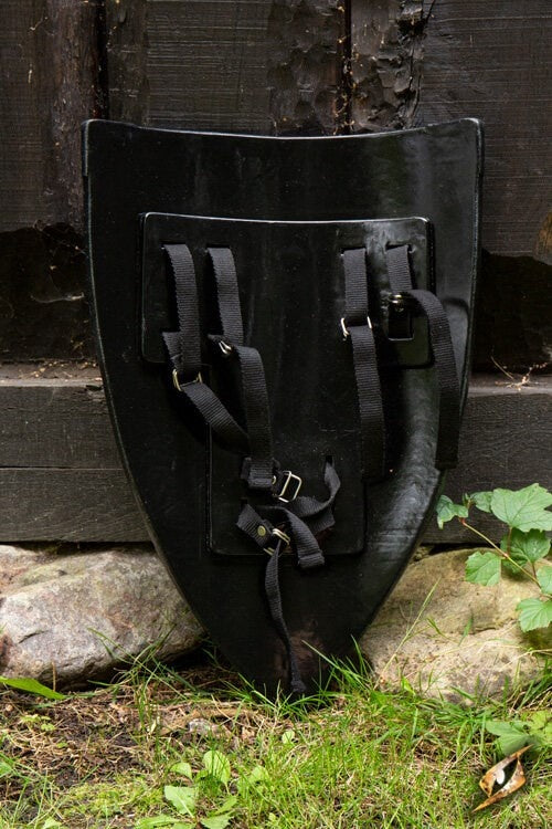 LARP kite shield steel-wood