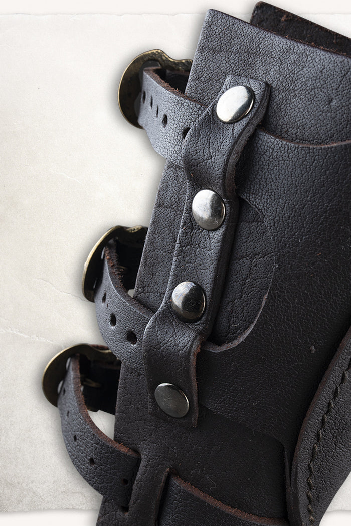 Bracer Geralt for vials, forearm guard, black, left