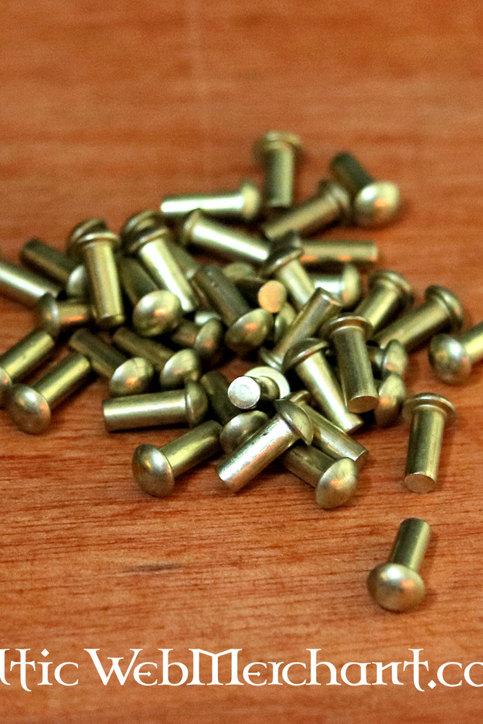 50 brass rivets 4 mm, long