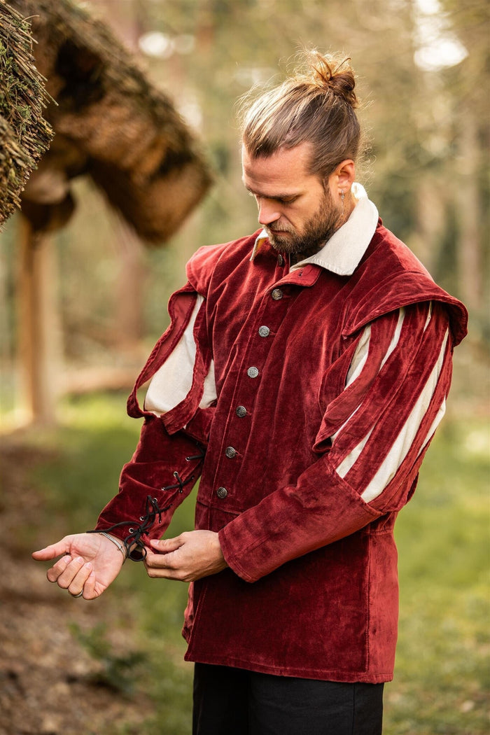 Open-sleeve doublet, red