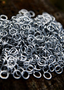 1 kg galvanized chainmail rings, unriveted, 8 mm