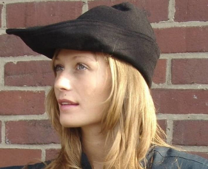 Sombrero Robin, cuero, negro