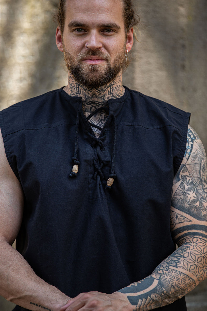 Camicia pirata Jean, nera