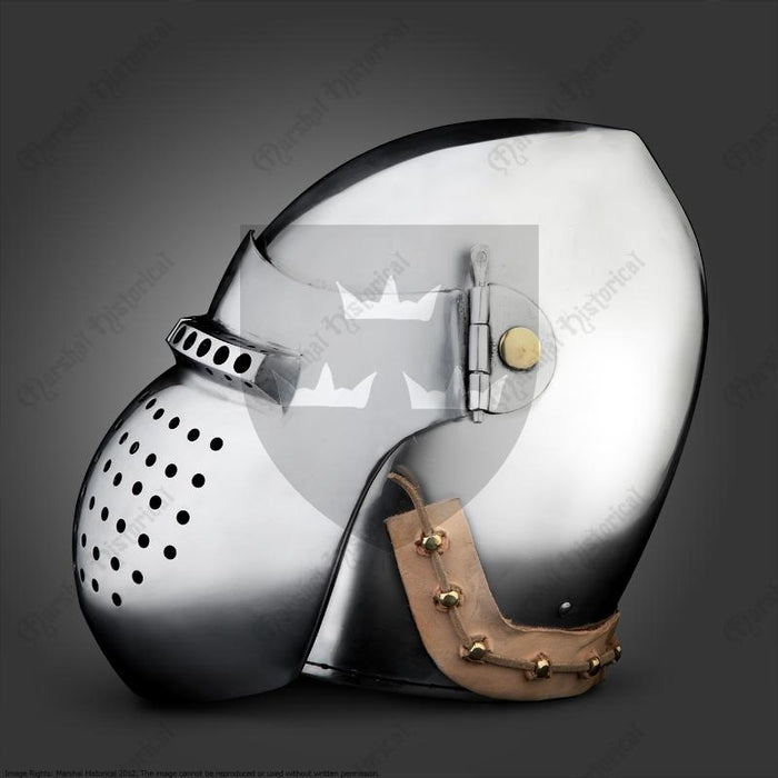 Bohurt bascinet 14. storočia, 2 mm (battle-ready)