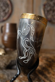 Celtic drinking horn Epona deluxe, 300-500 ml