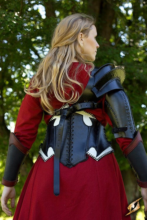 Dark Elf zwart/bruin leren korset