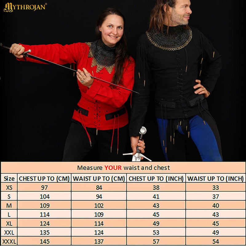 Arming doublet del siglo XV, rojo