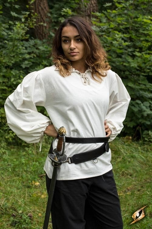 Two-part sword belt, black